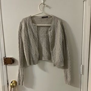 Brandy Melville Grey Cardigan - wool, fits like a small